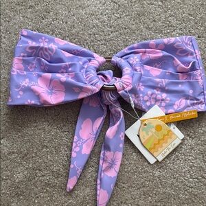 Kulani Kinis Strapless Bandeau Hibiscus Haze